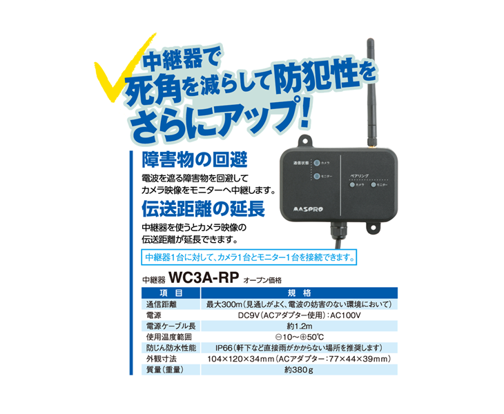 モニター：ブラック、カメラ：ホワイト