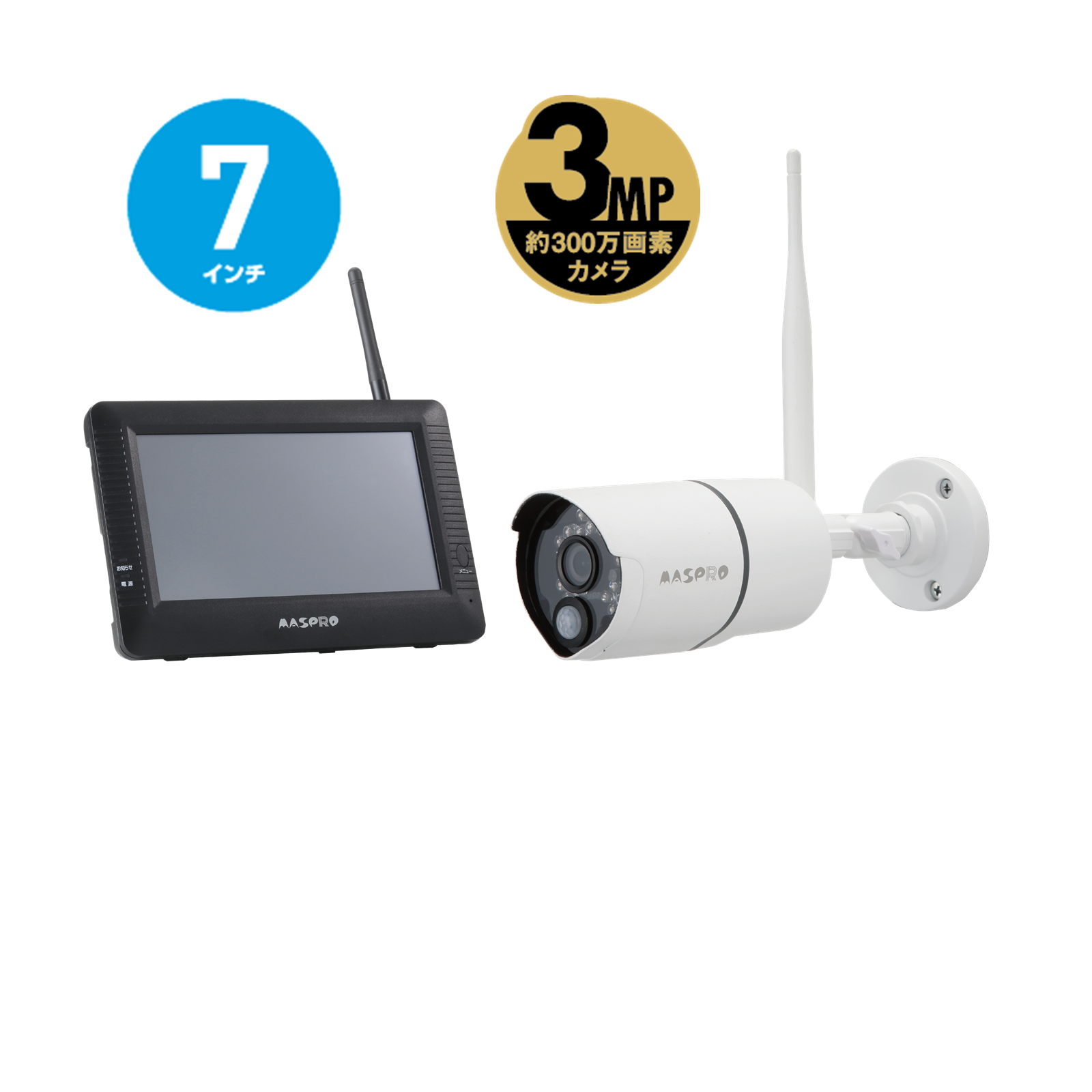 モニター：ブラック、カメラ：ホワイト